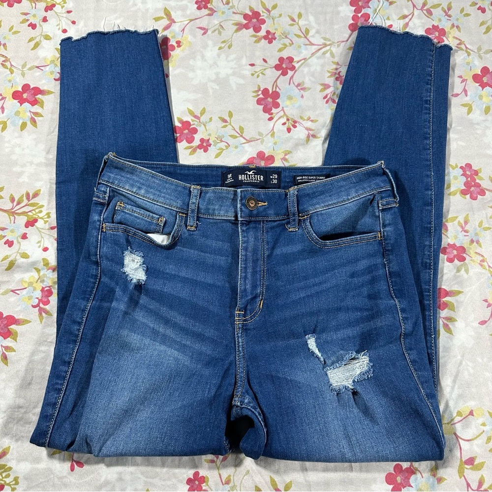 Blue Skinny Ripped Jeans - Picture 2 of 4